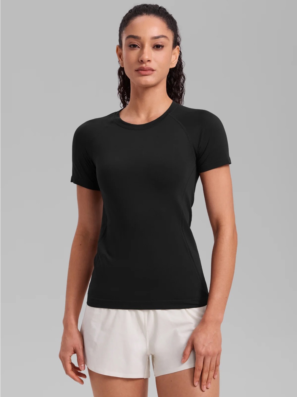 Seamless Hip Length Short Sleeve